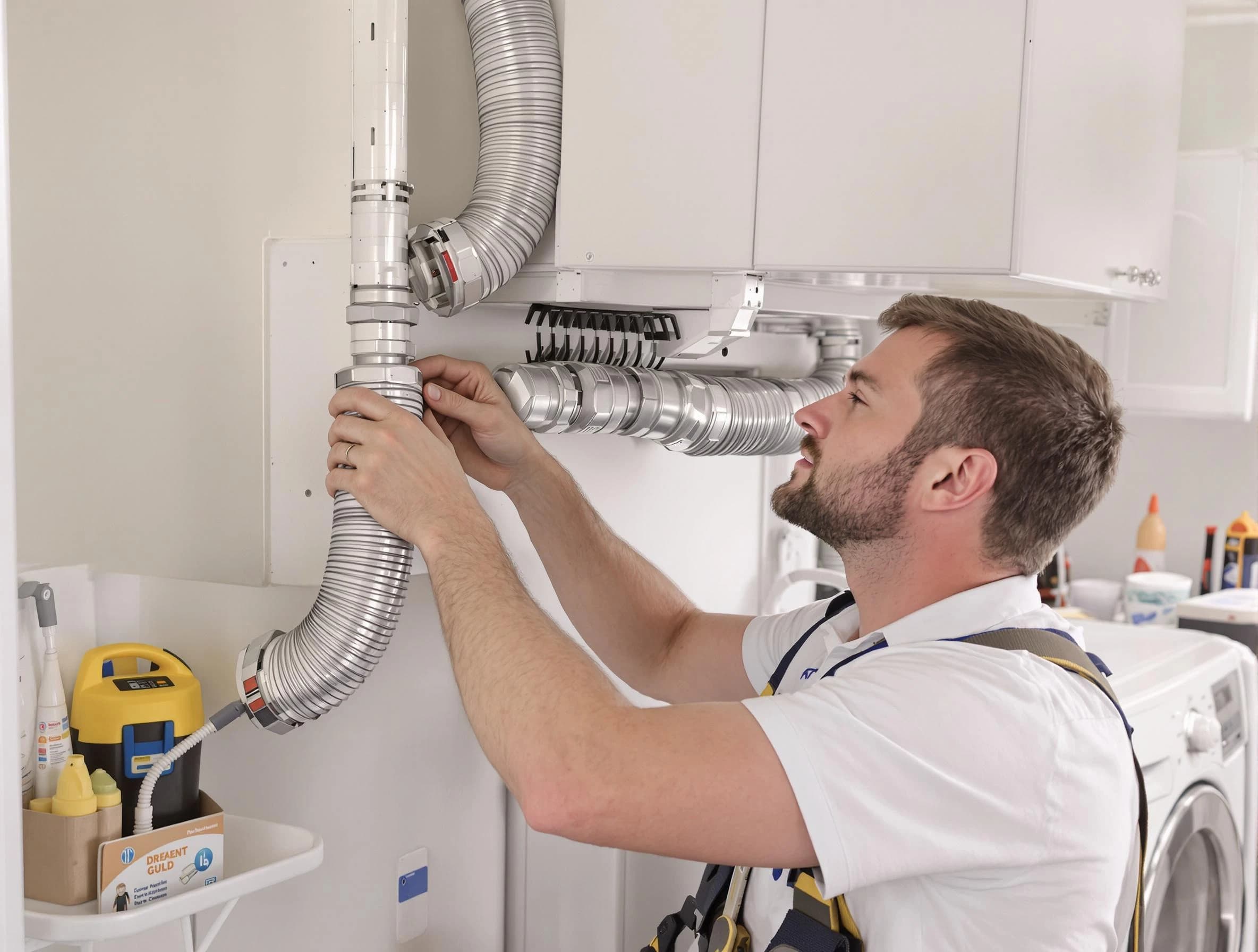 Professional dryer vent repair and installation by Riverside Dryer Vent Cleaning in Riverside