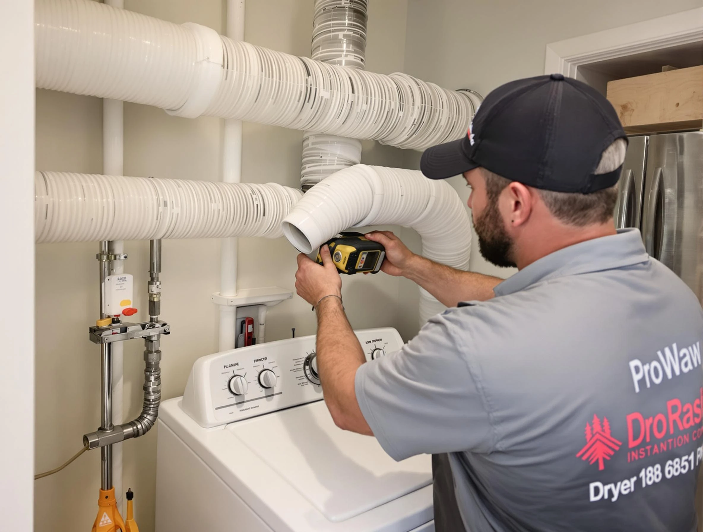 Professional dryer vent hose installation by Riverside Dryer Vent Cleaning in Riverside
